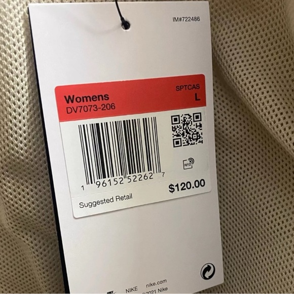 Nike Sportswear Swoosh Full Zip Sherpa Jacket Sail Women’s Size Large - Picture 8 of 8